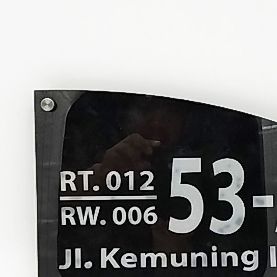 Nomor rumah minimalis akrilik 30 x 21 cm Free Skrup 3d
