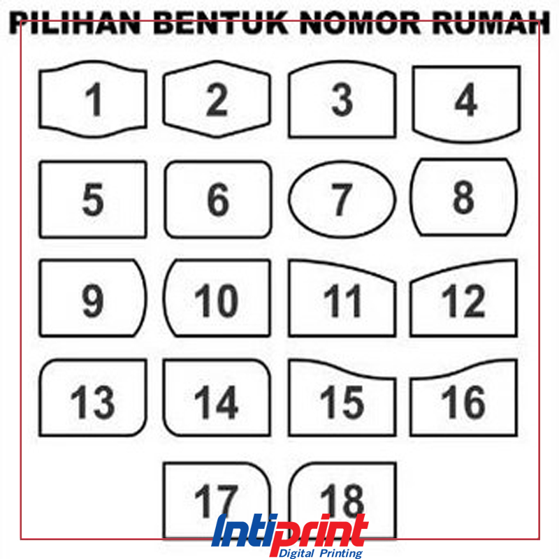 Nomor rumah minimalis akrilik 30 x 21 cm Free Skrup 3d