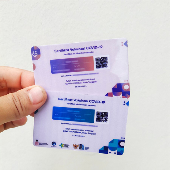 CETAK KARTU SERTIFIKAT VAKSIN / VAKSINASI COVID -19