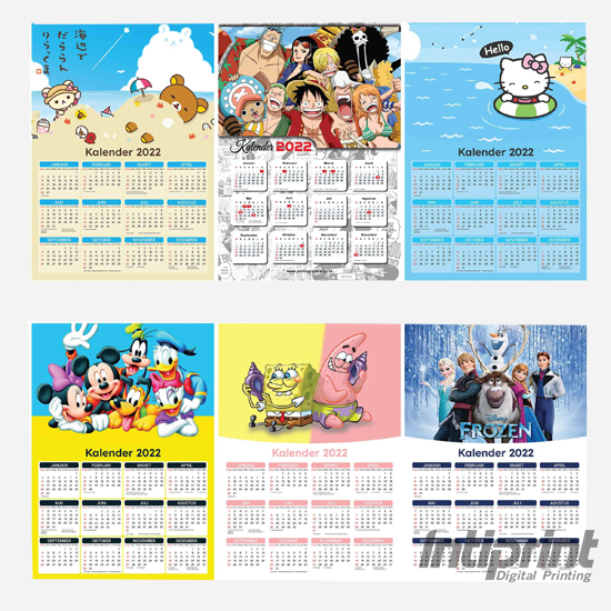 Kalender Dinding Jepit Kaleng 1 Lembar