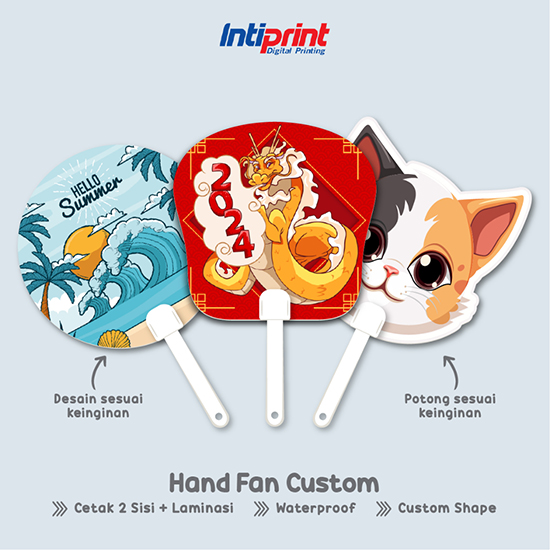 Kipas Promosi Plastik Custom Diameter 15 cm  