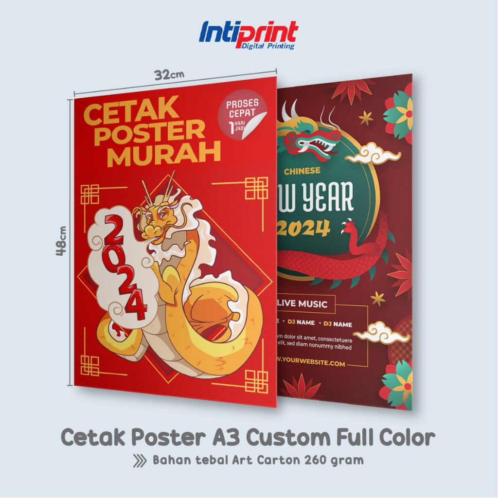 Cetak Poster Art Carton Custom A3