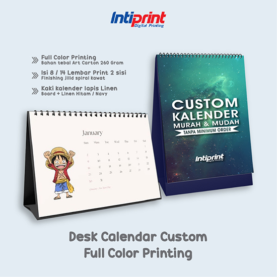 Kalender Meja Custom 21x15cm (14 lbr)