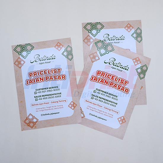 Brosur Flyer Ukuran Custom