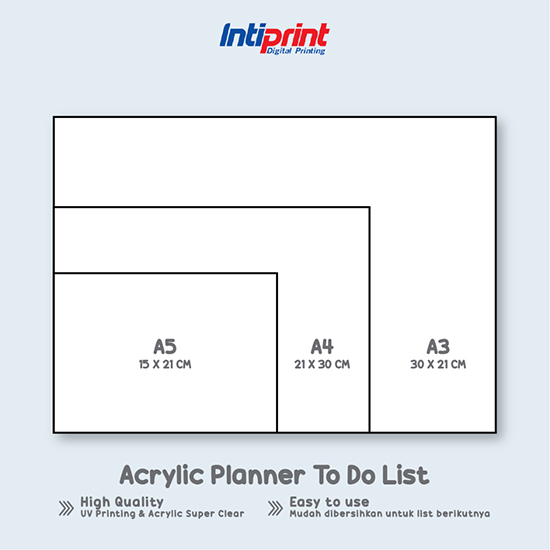 Acrylic To Do List A5 + Stand Kayu