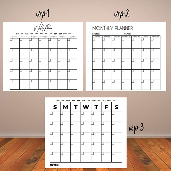 Acrylic Monthly Planner | Acrylic Calendar Free Box Packing + Sekrup