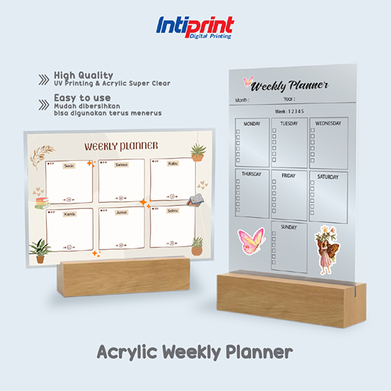 Acrylic Weekly Planner | Custom A4