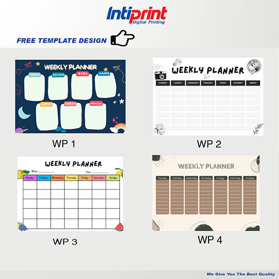Acrylic Weekly Planner | Custom A4