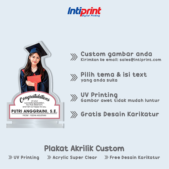 Plakat Akrilik Custom Wisuda A5