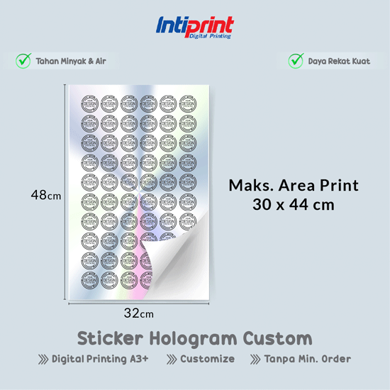 Sticker Hologram A3+