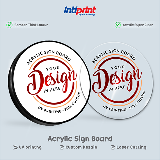 Acrylic Sign Board UV Print Custom