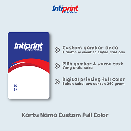Cetak Kartu Nama AC 260gsm (tanpa laminating 1 sisi)