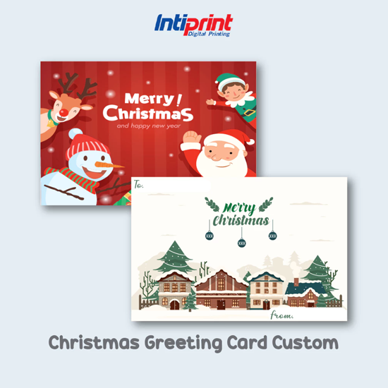 Cetak Kartu Ucapan Edisi Natal Custom Dengan Amplop