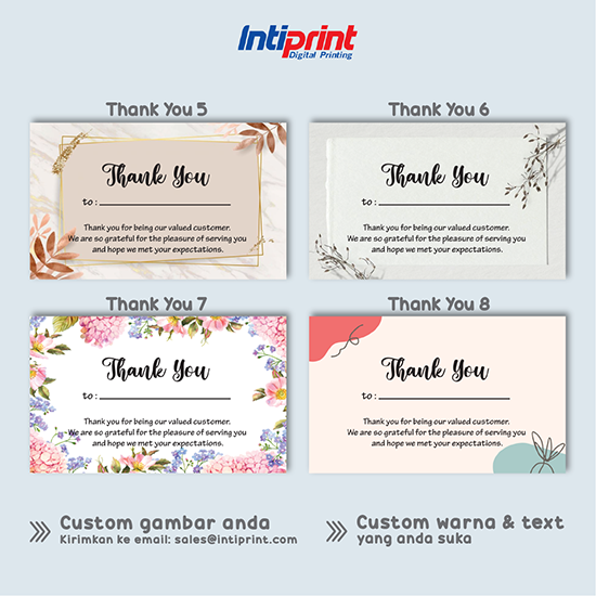 Cetak Kartu Ucapan Custom Desain
