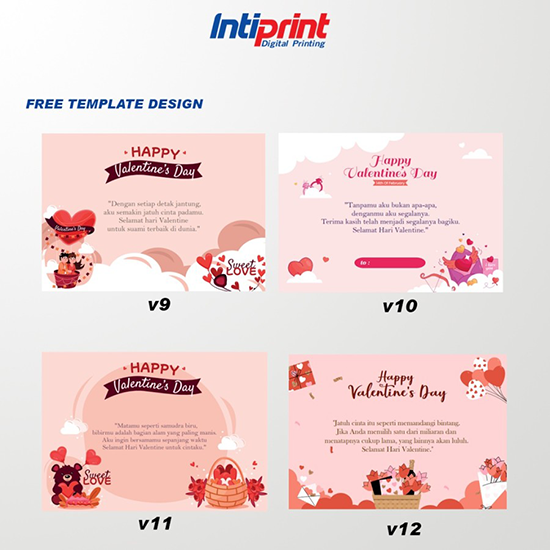 Cetak Kartu Ucapan Custom Edisi Valentine A6