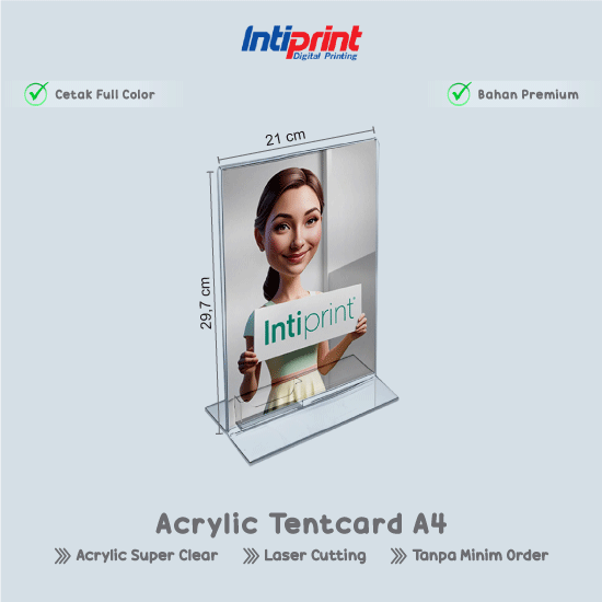 Tent Card Akrilik A4