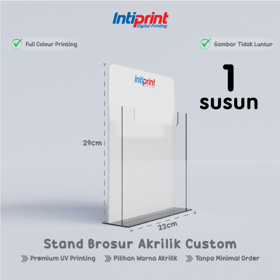 Acrylic Brosur Kotak 2 Susun A4