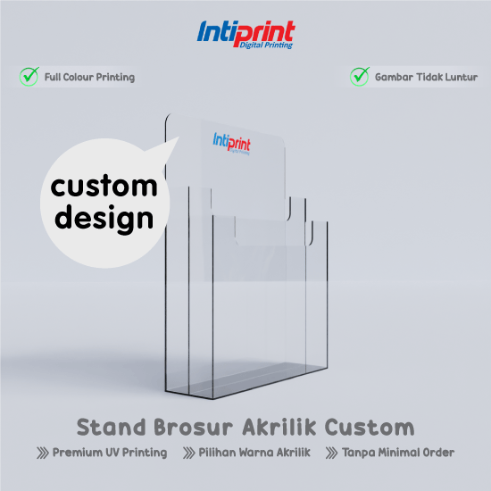 Acrylic Brosur Kotak 2 Susun A5