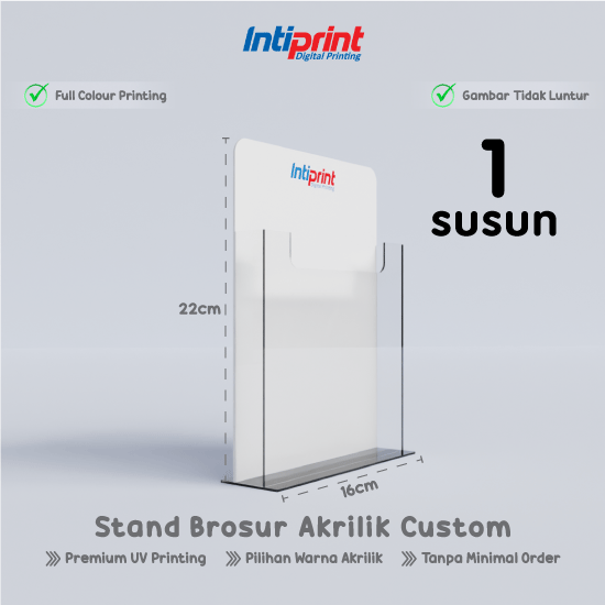 Acrylic Brosur Kotak 2 Susun A5