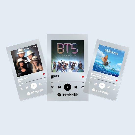 Akrilik Spotify Custom A5 +Stand Kayu