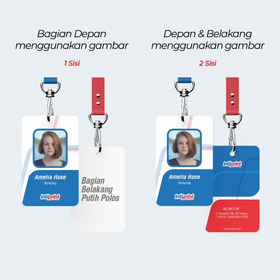 Cetak ID Card Bahan PVC Anti Luntur dan Tahan Lama (2 Sisi)