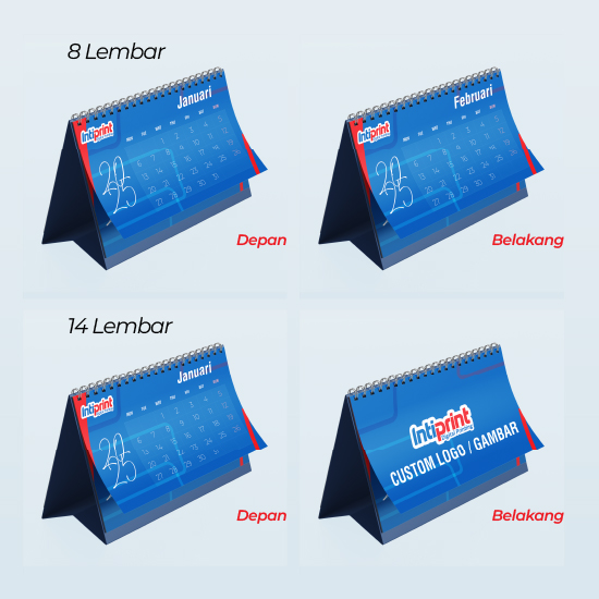Kalender Meja Custom 21x15cm (14 lbr)