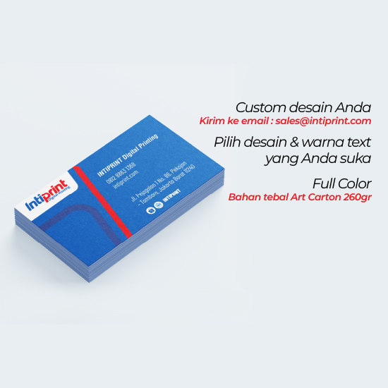Cetak Kartu Nama AC 260gsm (tanpa laminating 1 sisi)