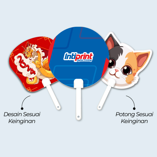 Kipas Promosi Plastik Custom Diameter 15 cm  