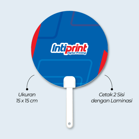 Kipas Promosi Plastik Custom Diameter 15 cm  