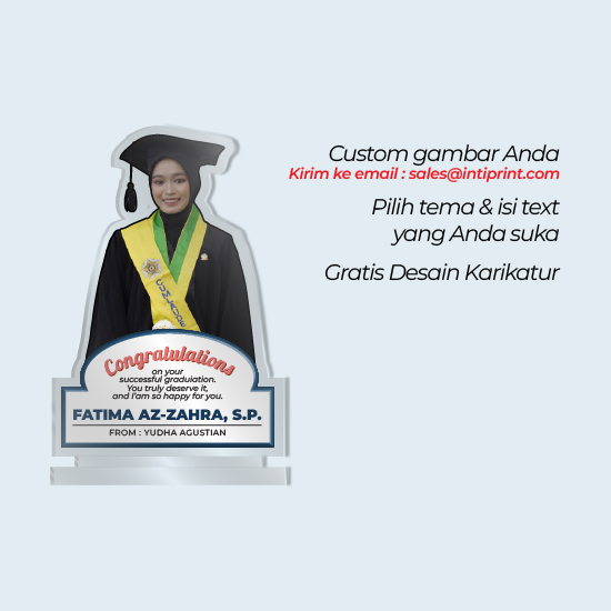 Plakat Akrilik Custom Wisuda A6