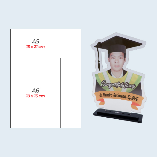 Plakat Akrilik Custom Wisuda A6