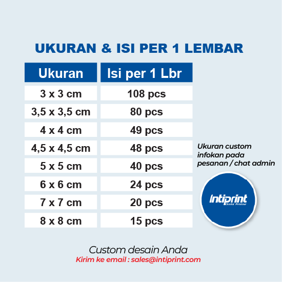 Sticker HVS A3+ 32 x 48 cm