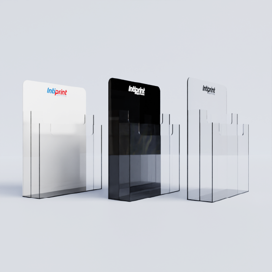 Acrylic Brosur Kotak 2 Susun A5 Display