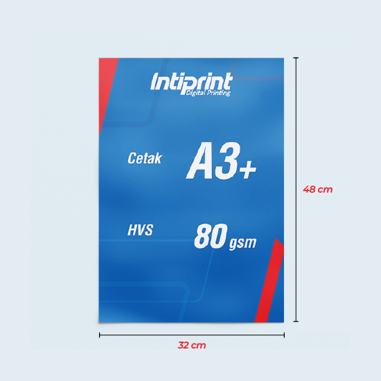 HVS 80 gsm A3 Plus 32 x 48 cm Hitam/Putih