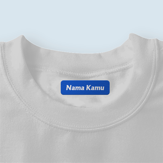 Label Kaos Custom Nama DTF 