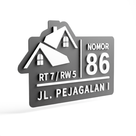 Nomor Rumah 3D