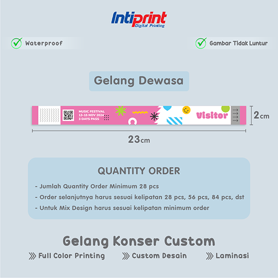 Gelang Konser I Gelang Event Uk. 23 x 2 cm