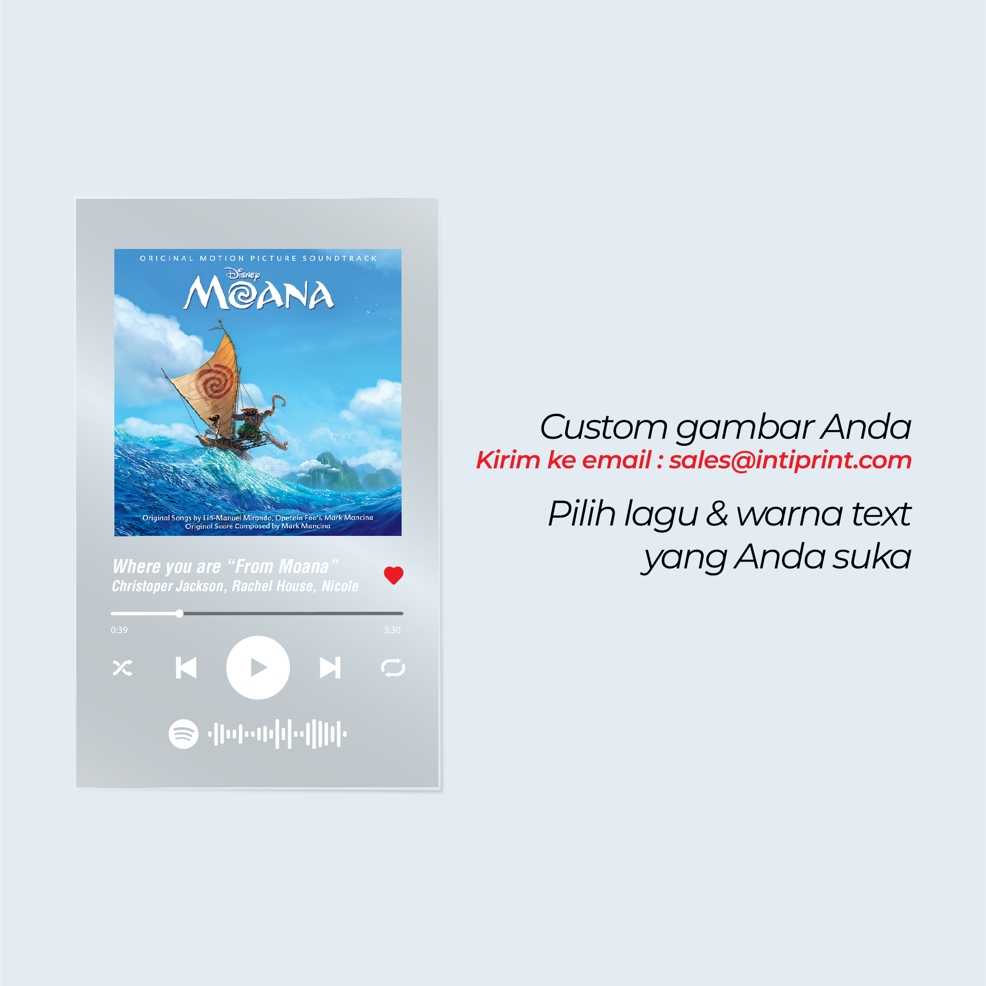 Acrylic Spotify Custom A6