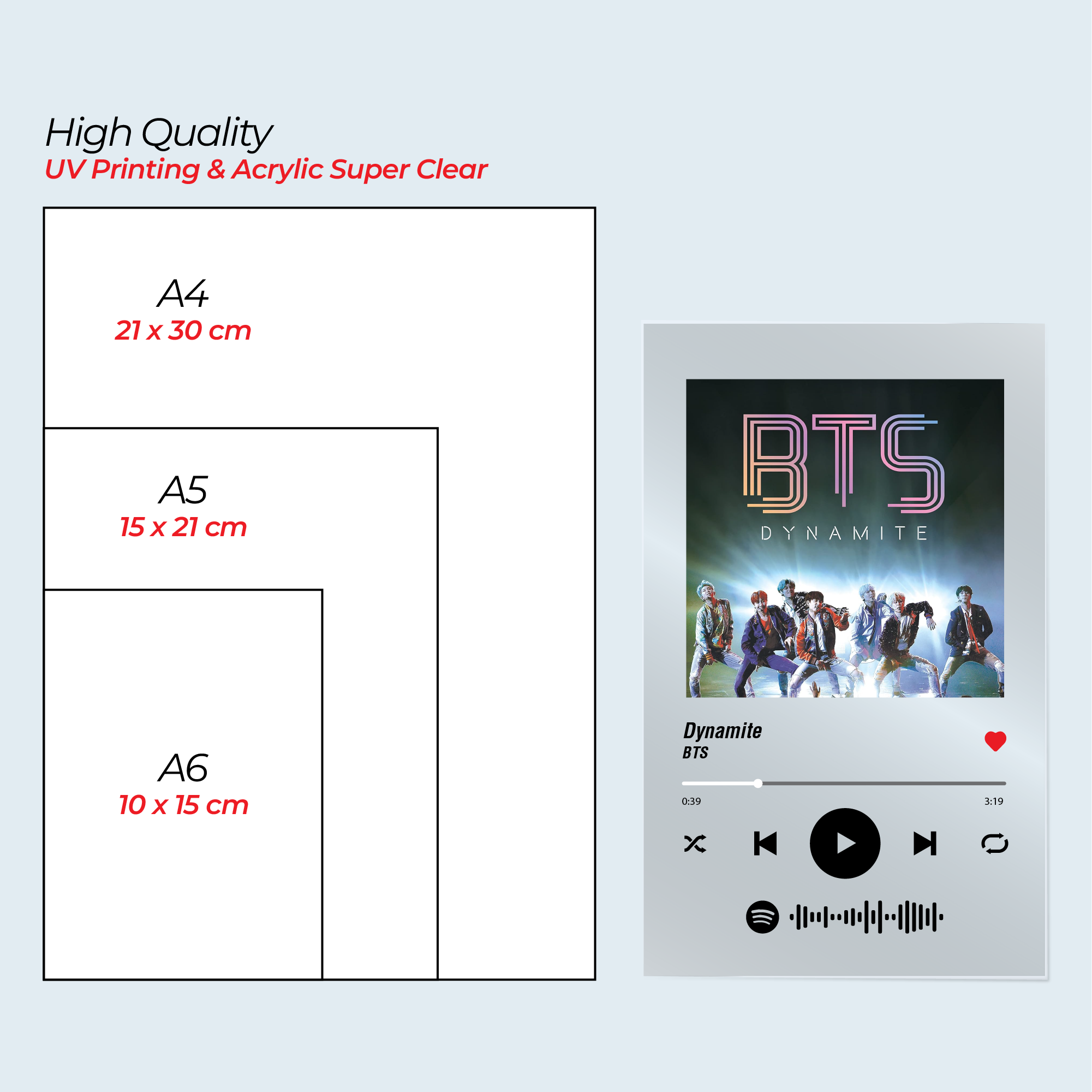 Acrylic Spotify Custom A6