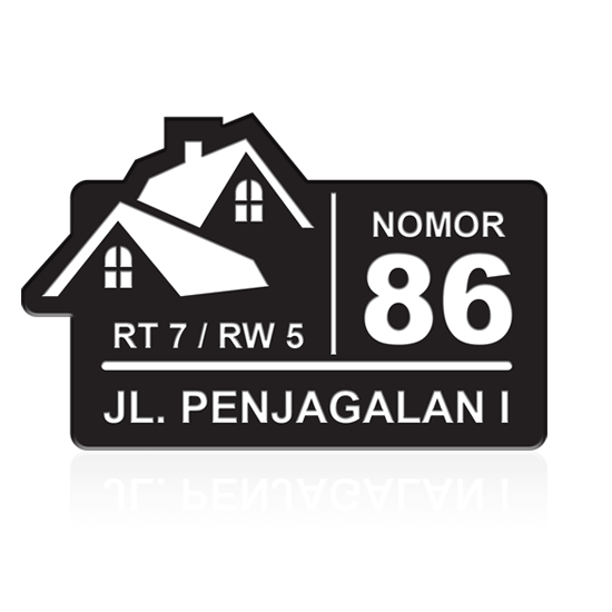 Nomor Rumah + Alamat Akrilik